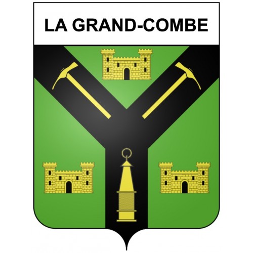 La Grand-Combe 30 ville Stickers blason autocollant adhésif