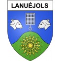 Stickers coat of arms Lanuéjols adhesive sticker