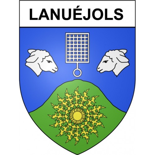 Lanuéjols 30 ville Stickers blason autocollant adhésif