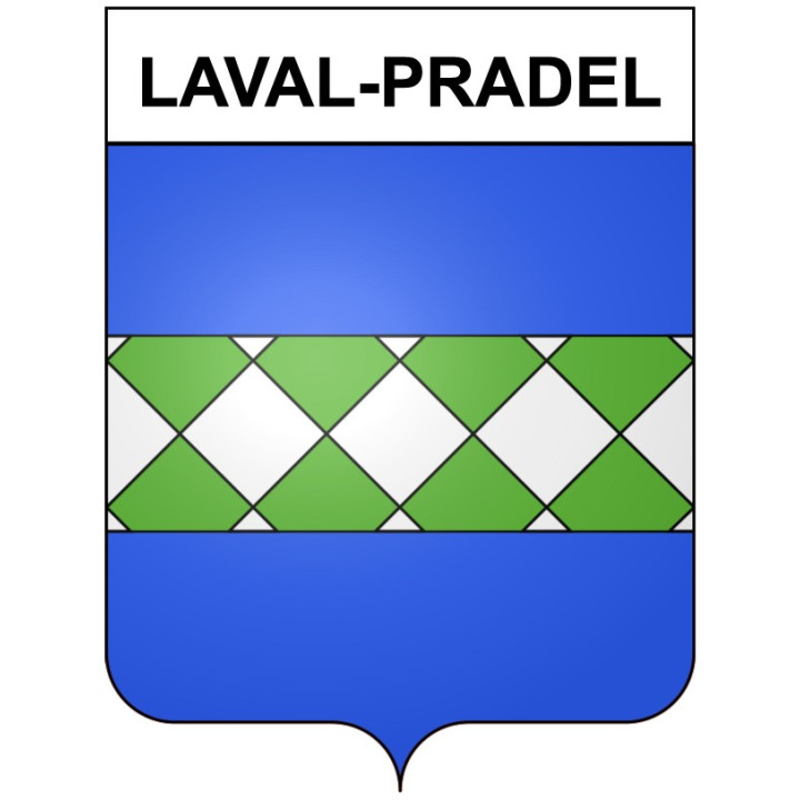 Laval-Pradel 30 ville Stickers blason autocollant adhésif