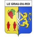 Pegatinas escudo de armas de Le Grau-du-Roi adhesivo de la etiqueta engomada