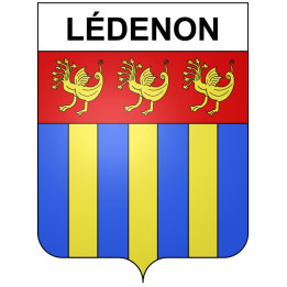 Lédenon 30 ville Stickers blason autocollant adhésif