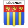 Lédenon 30 ville Stickers blason autocollant adhésif