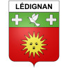 Lédignan 30 ville Stickers blason autocollant adhésif