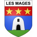 Les Mages 30 ville Stickers blason autocollant adhésif