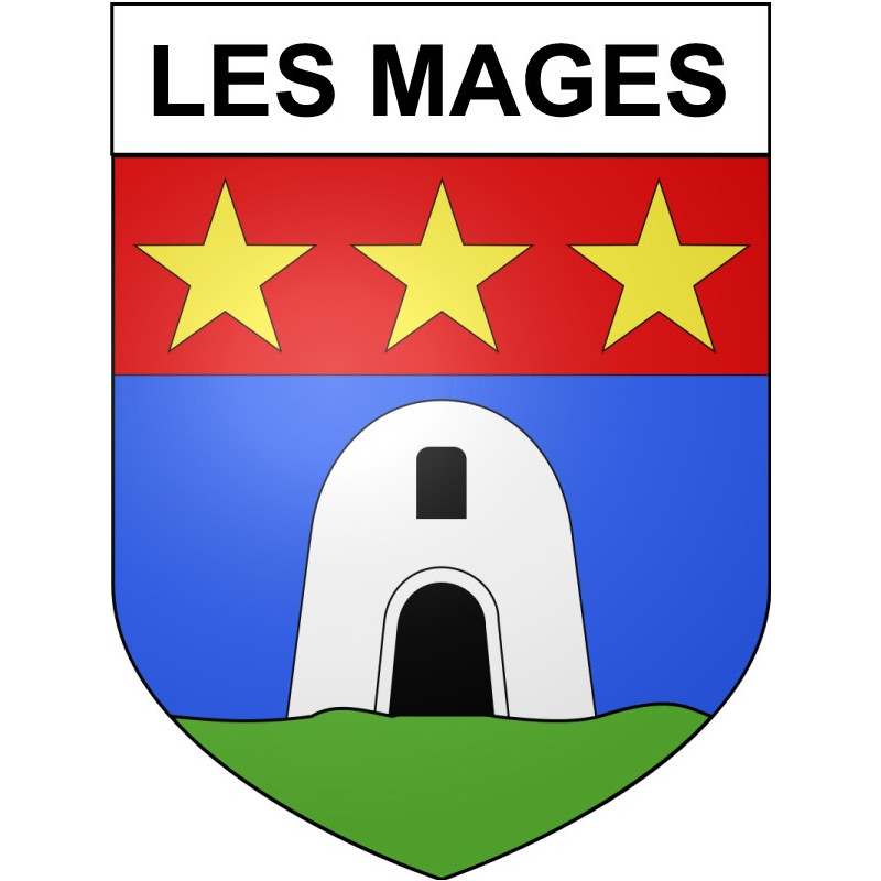 Les Mages 30 ville Stickers blason autocollant adhésif