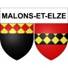 Malons-et-Elze 30 ville Stickers blason autocollant adhésif