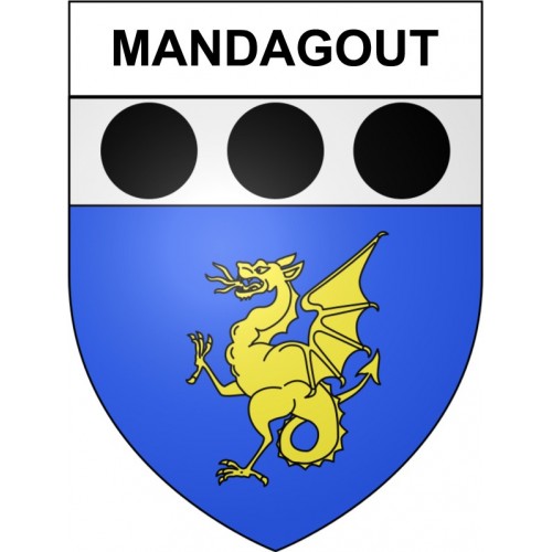 Mandagout 30 ville Stickers blason autocollant adhésif