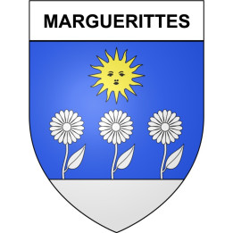 Marguerittes 30 ville Stickers blason autocollant adhésif