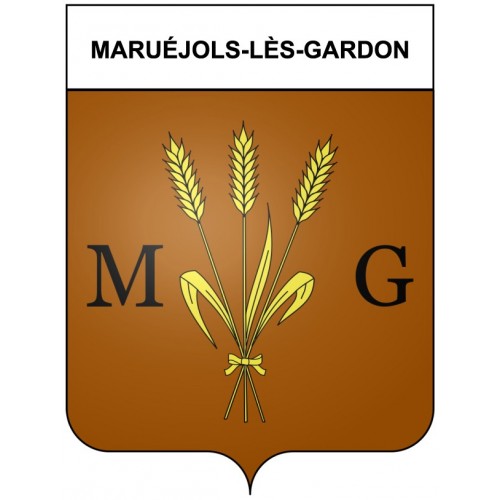 Maruéjols-lès-Gardon 30 ville Stickers blason autocollant adhésif