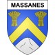 Massanes 30 ville Stickers blason autocollant adhésif
