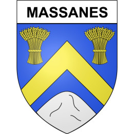 Massanes 30 ville Stickers blason autocollant adhésif