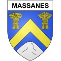 Massanes 30 ville Stickers blason autocollant adhésif