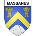 Massanes 30 ville Stickers blason autocollant adhésif