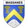 Massanes 30 ville Stickers blason autocollant adhésif