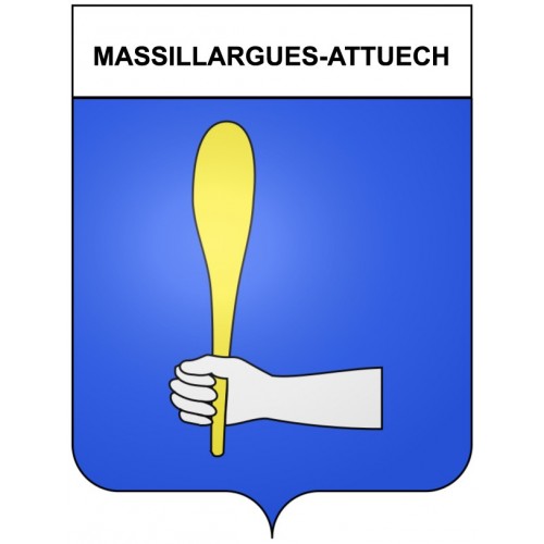 Massillargues-Attuech 30 ville Stickers blason autocollant adhésif