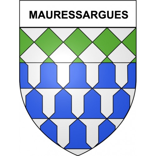 Mauressargues 30 ville Stickers blason autocollant adhésif