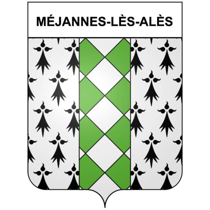 Méjannes-lès-Alès 30 ville Stickers blason autocollant adhésif