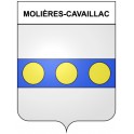 Molières-Cavaillac 30 ville Stickers blason autocollant adhésif