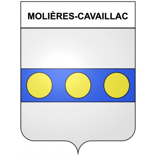 Molières-Cavaillac 30 ville Stickers blason autocollant adhésif