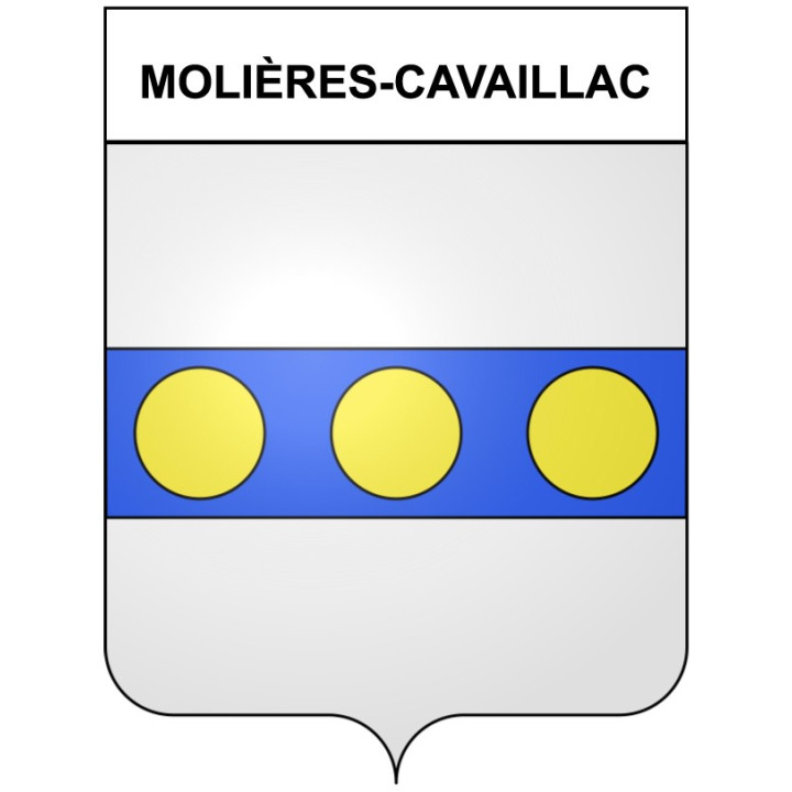 Molières-Cavaillac 30 ville Stickers blason autocollant adhésif