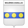 Molières-Cavaillac 30 ville Stickers blason autocollant adhésif