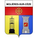 Molières-sur-Cèze 30 ville Stickers blason autocollant adhésif