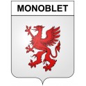 Monoblet 30 ville Stickers blason autocollant adhésif