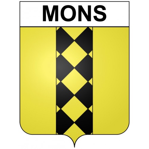 Mons 30 ville Stickers blason autocollant adhésif