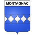 Montagnac 30 ville Stickers blason autocollant adhésif