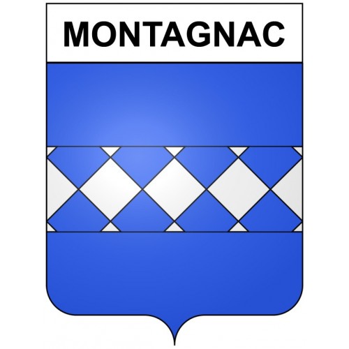 Montagnac 30 ville Stickers blason autocollant adhésif