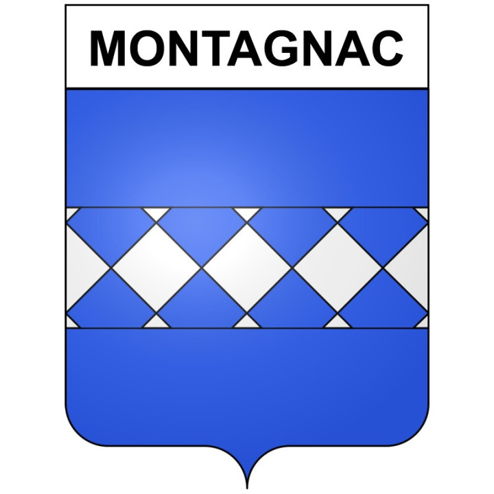 Montagnac 30 ville Stickers blason autocollant adhésif