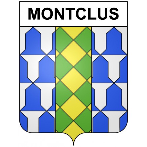 Montclus 30 ville Stickers blason autocollant adhésif