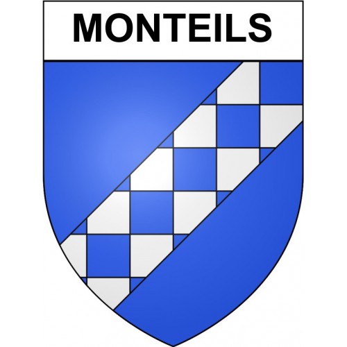 Monteils 30 ville Stickers blason autocollant adhésif