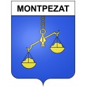 Montpezat 30 ville Stickers blason autocollant adhésif