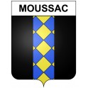 Moussac 30 ville Stickers blason autocollant adhésif