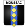 Moussac 30 ville Stickers blason autocollant adhésif