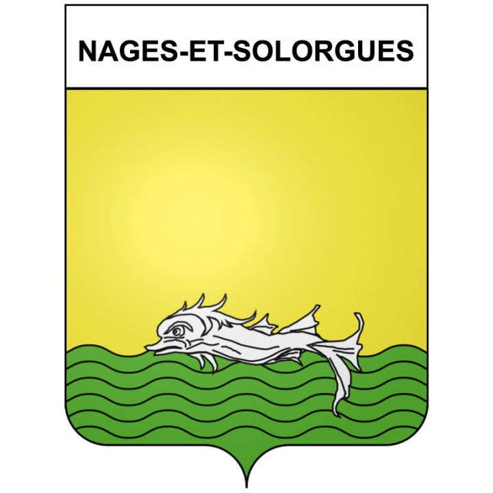 Nages-et-Solorgues 30 ville Stickers blason autocollant adhésif