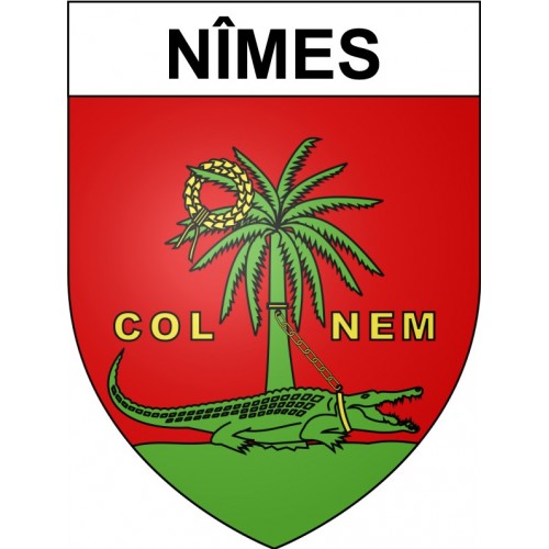 Pegatinas escudo de armas de Bazas adhesivo de la etiqueta engomada