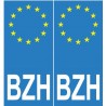 BZH Breizh europa sticker adesivo piastra gran Bretagna