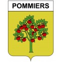 Pommiers 30 ville Stickers blason autocollant adhésif