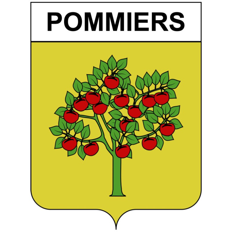 Pommiers 30 ville Stickers blason autocollant adhésif