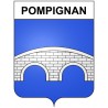 Stickers coat of arms Pompignan adhesive sticker