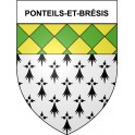 Ponteils-et-Brésis 30 ville Stickers blason autocollant adhésif