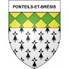 Ponteils-et-Brésis 30 ville Stickers blason autocollant adhésif
