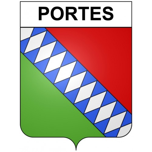 Pegatinas escudo de armas de Bazas adhesivo de la etiqueta engomada