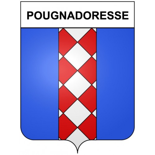 Pegatinas escudo de armas de Bazas adhesivo de la etiqueta engomada