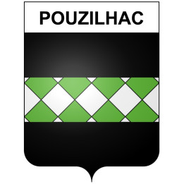 Pegatinas escudo de armas de Bazas adhesivo de la etiqueta engomada