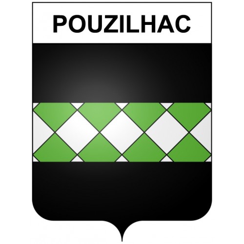 Pegatinas escudo de armas de Bazas adhesivo de la etiqueta engomada