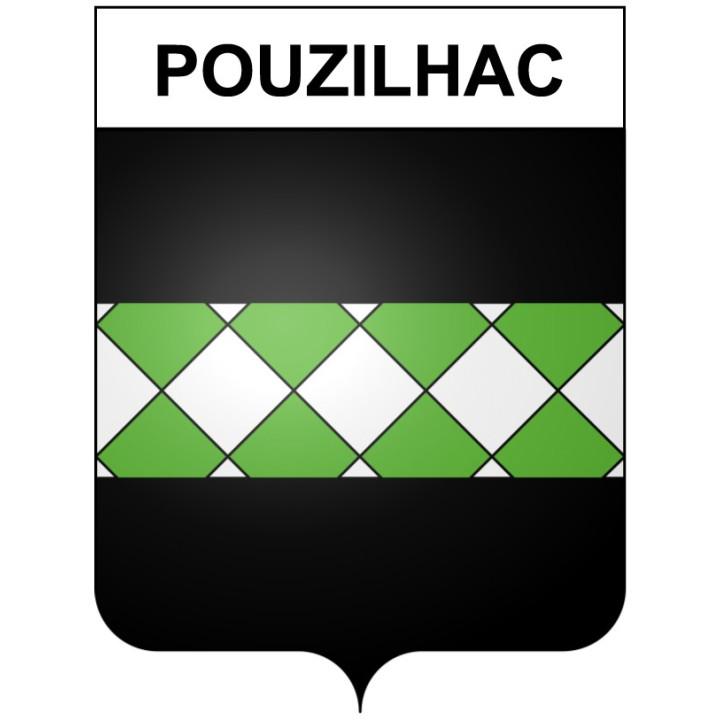 Pouzilhac 30 ville Stickers blason autocollant adhésif
